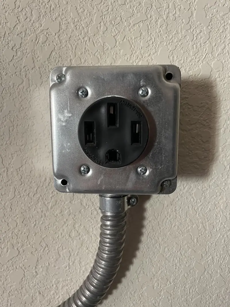 NEMA 14-50 outlet installed for Electrical Panel Upgrade in Briar